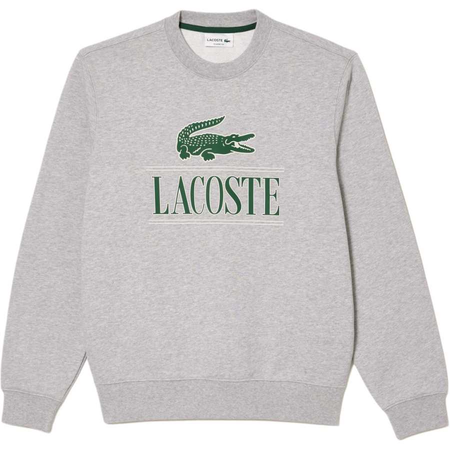 LACOSTE LACOSTE Sweatshirts Unisex Gray Crew Neck Moderate Regular