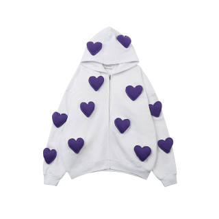 SQQZ Project Hooded Cardigan Sweatshirt Unisex