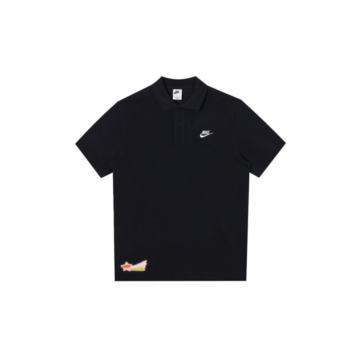 Nike Nike Polo Shirts Unisex Black Polo Collar Moderate Straight Fit