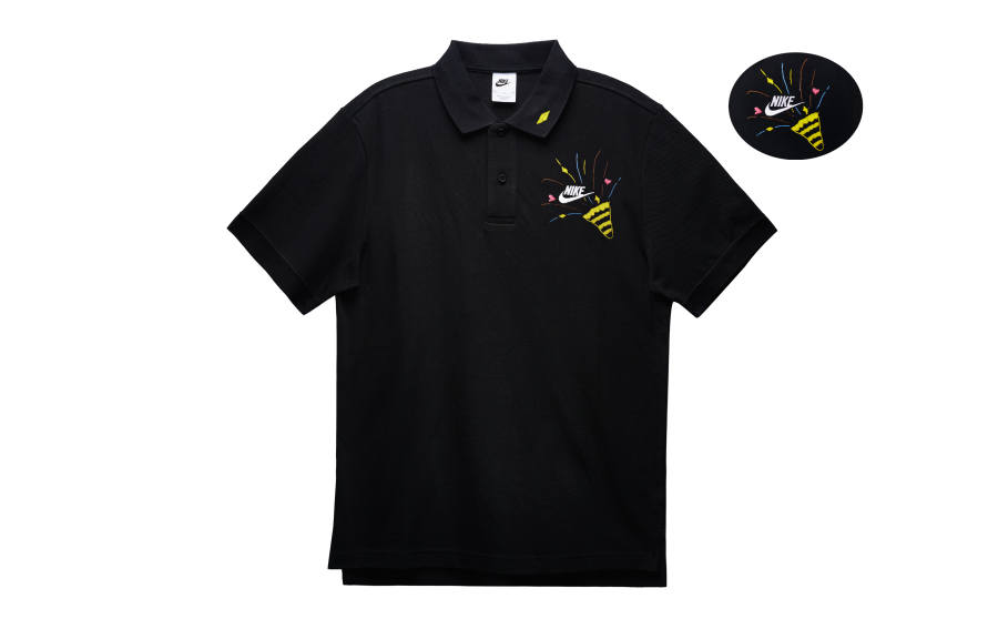 Nike Nike Polo Shirts Men's Black Polo Collar Moderate Straight Fit