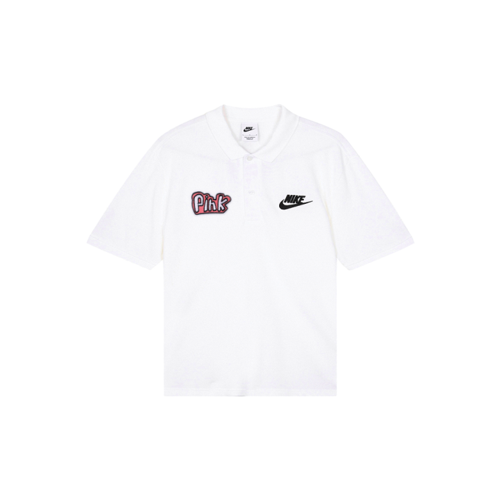 Nike Nike Polo Shirts Men's White Polo Collar Moderate Straight Fit