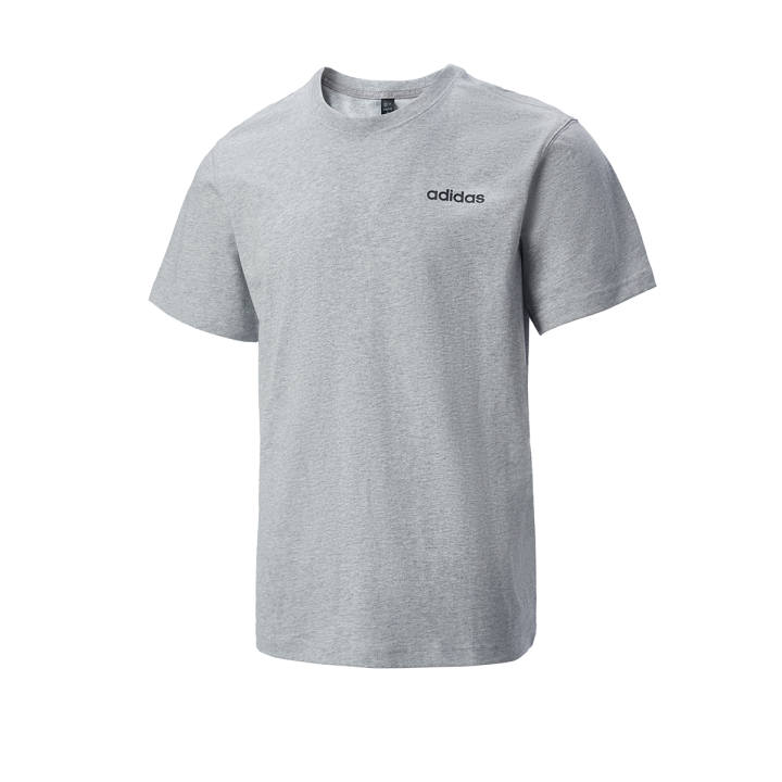 Adidas Adidas T Shirts Men's Gray Crew Neck Moderate Straight Fit