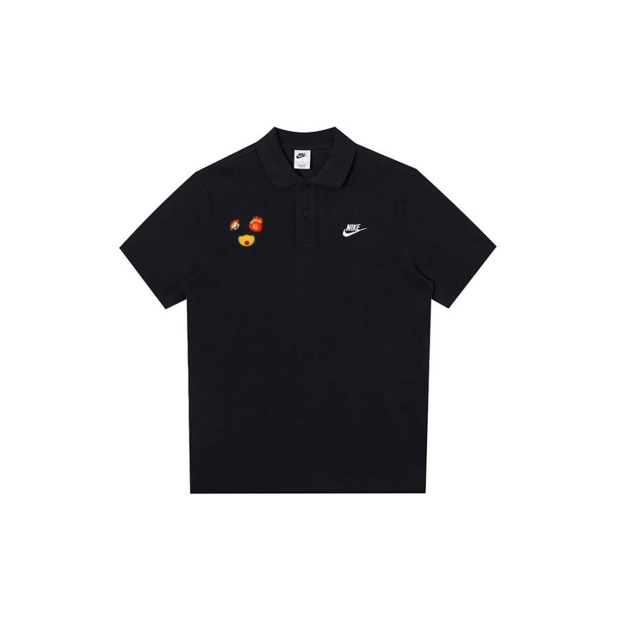 Nike Nike Polo Shirts Unisex Black Polo Collar Moderate Straight Fit