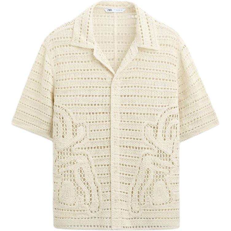 ZARA Shirts Men's Frosted White Lapel Moderate Other