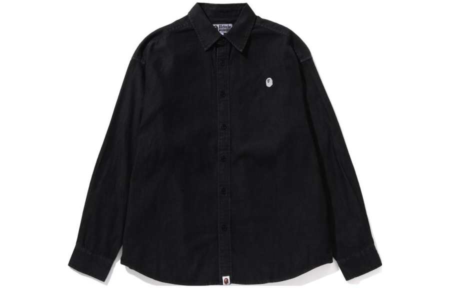 A BATHING APE Bape One Point Light Weight Denim L/S Shirt