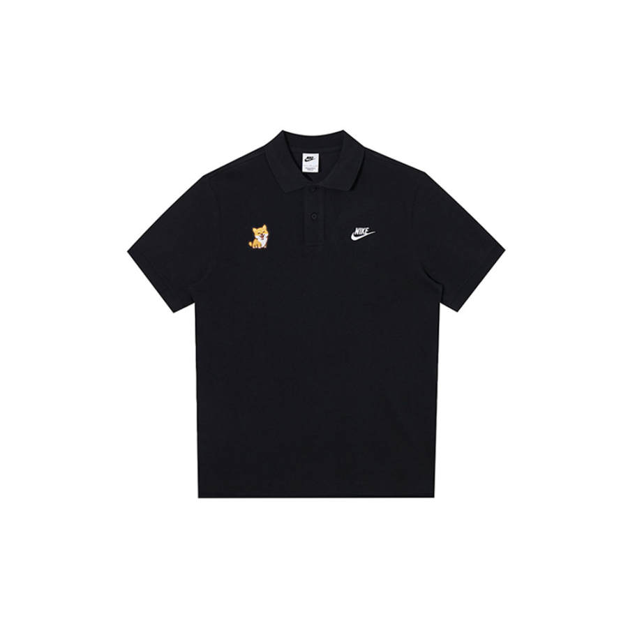 Nike Nike Polo Shirts Unisex Black Polo Collar Moderate Straight Fit