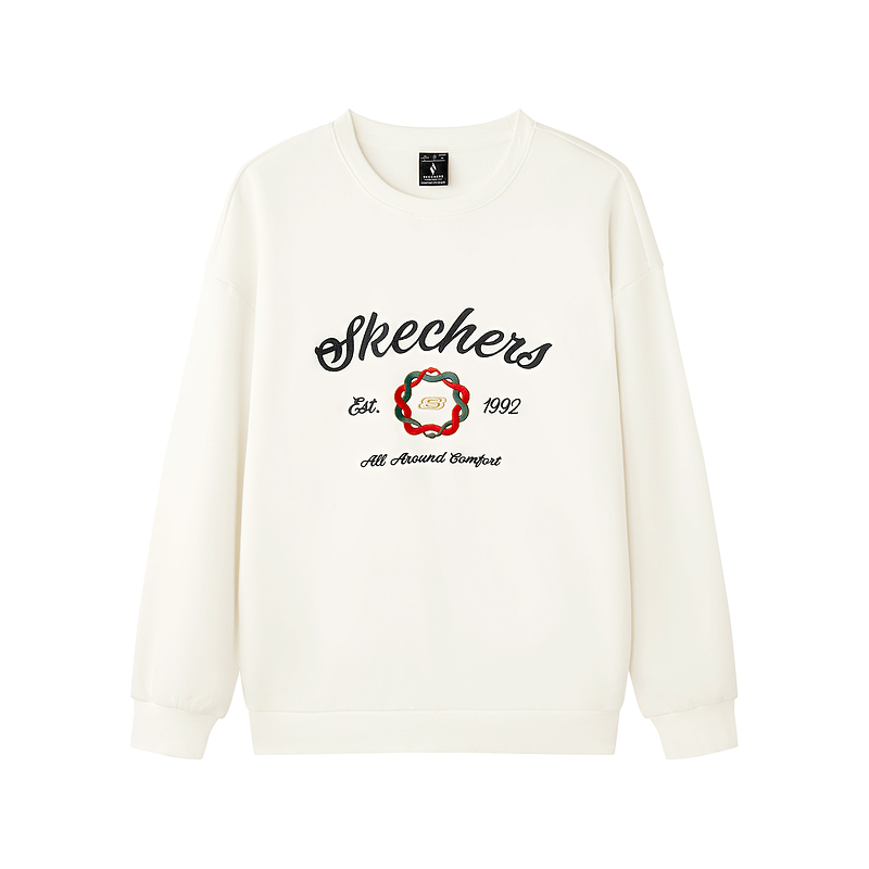 Skechers New Year Sweatshirt Men's Marshmallow White