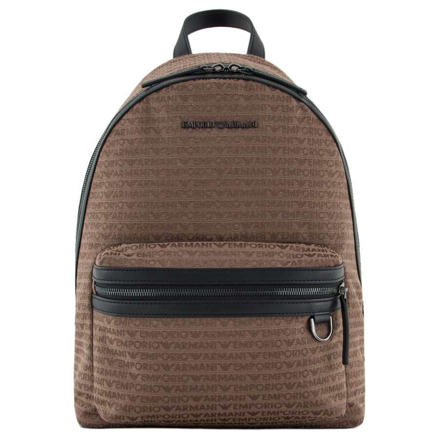 EMPORIO ARMANI Cotton Backpack Men's Light Umber
