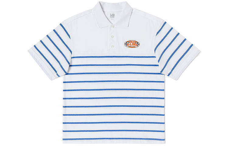 Lee Polo Shirts Unisex White Polo Collar Moderate Straight Fit