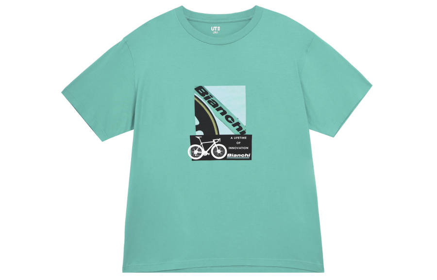 UNIQLO T Shirts Unisex Green Crew Neck Moderate