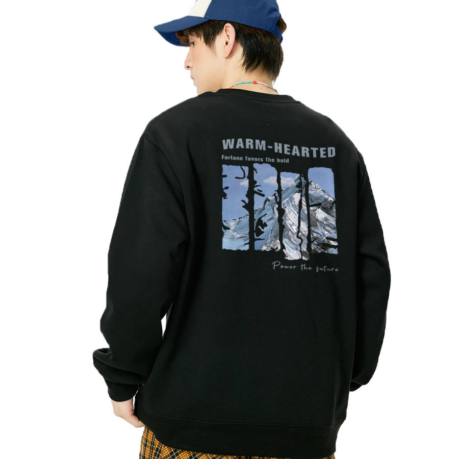 MINISO Sweatshirts Unisex Crew Neck Moderate Heavyweight