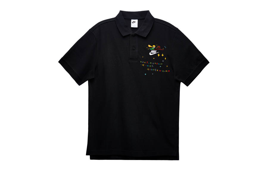 Nike Nike Polo Shirts Men's Black Polo Collar Moderate Straight Fit
