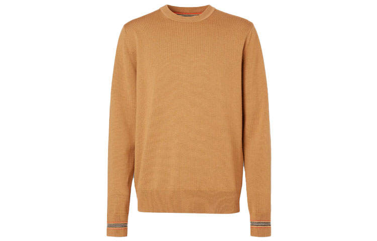 Burberry Burberry Sweaters Men's Camel Crew Neck Moderate
