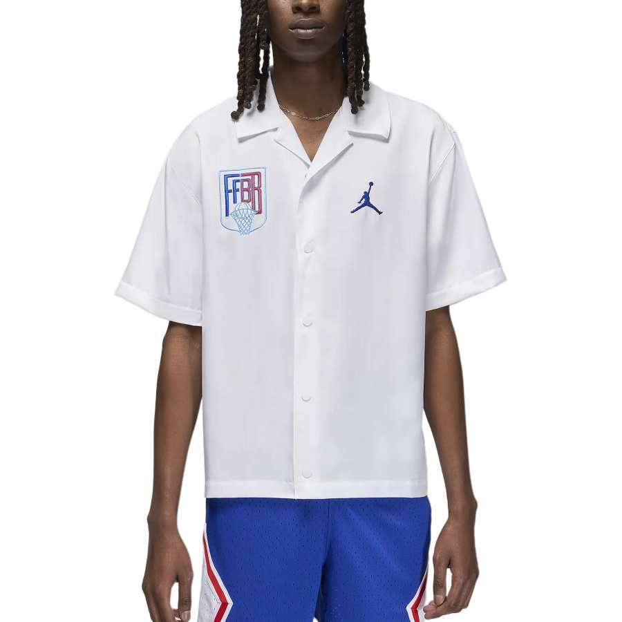 Jordan Jordan x French Federation Of Basketball Shirt Men's White/Old Royal