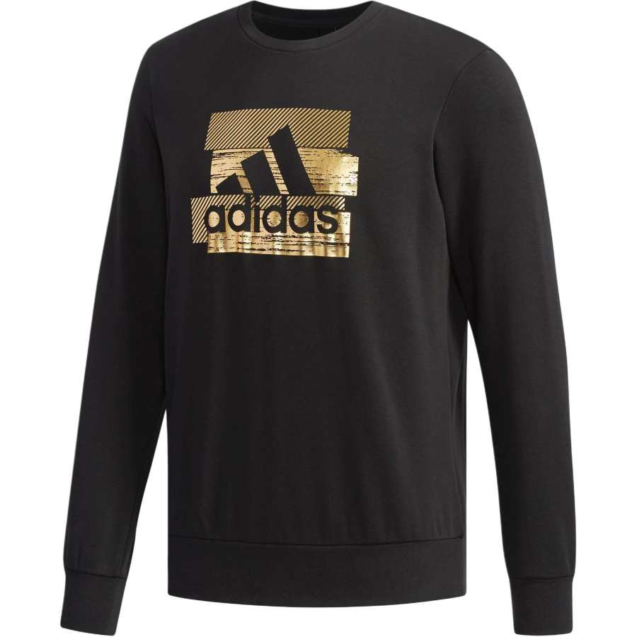 Adidas Adidas Sweatshirts Men's Black Crew Neck Moderate