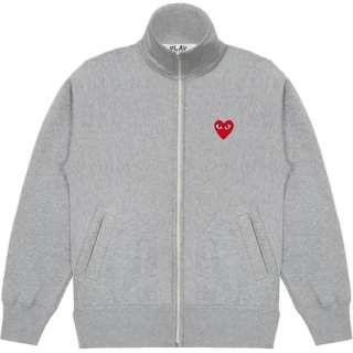 CDG Play Sweatshirt Jacket Unisex Gray