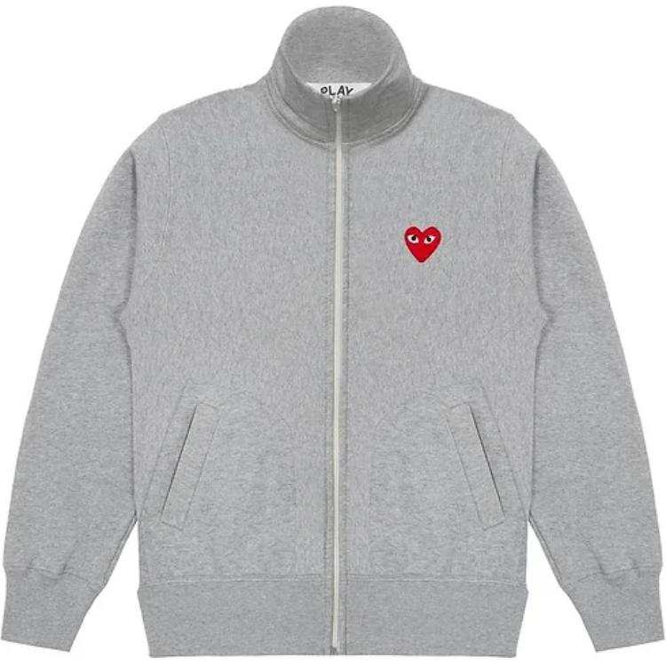 CDG Play CDG Play Sweatshirt Jacket Unisex Gray