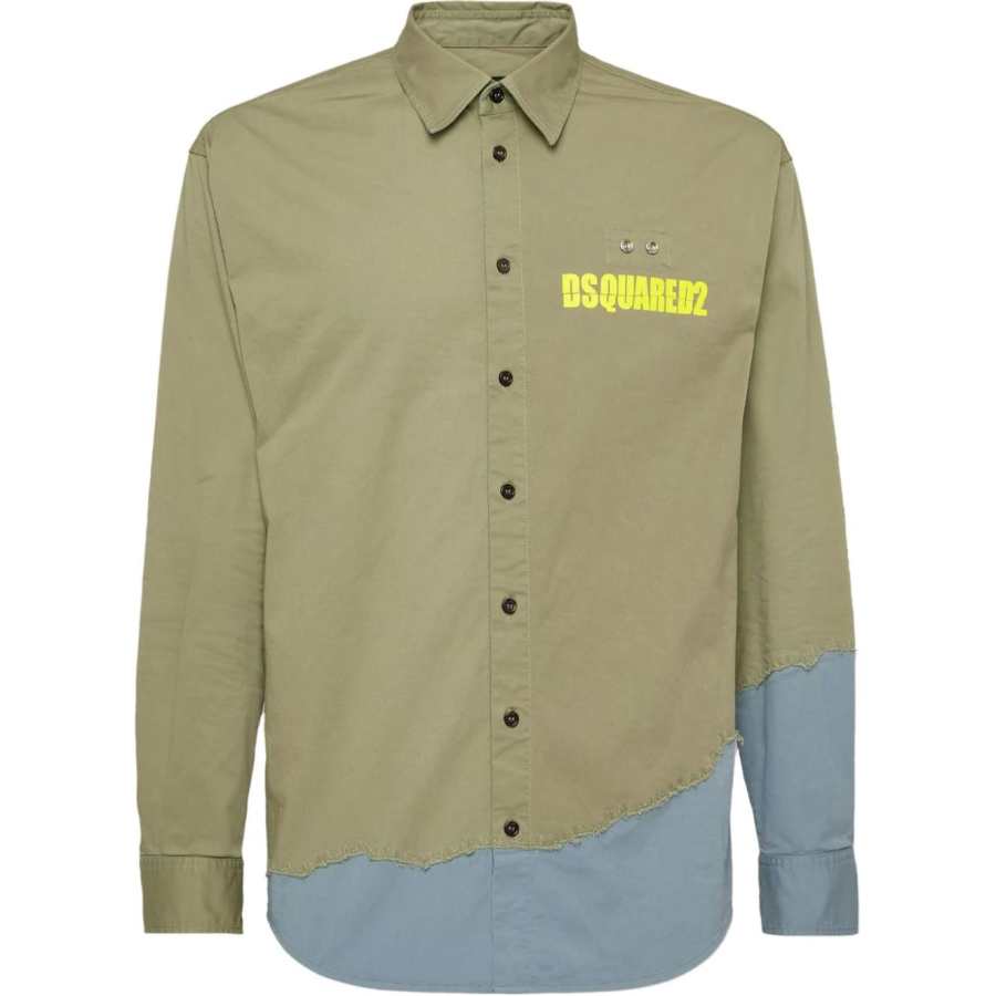 DSQUARED 2 Dsquared2 Logo Printed Long Sleeved Shirt