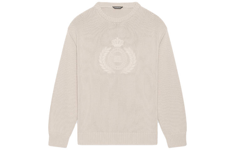 Balenciaga Bb Laurel Crown Logo Crewneck Knitted Sweater