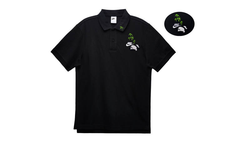 Nike Nike Polo Shirts Men's Black Polo Collar Moderate Straight Fit
