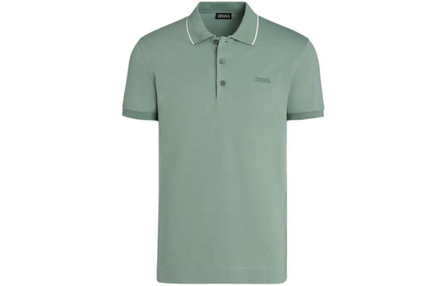 Ermenegildo Zegna Polo Shirt Men's Gray Green