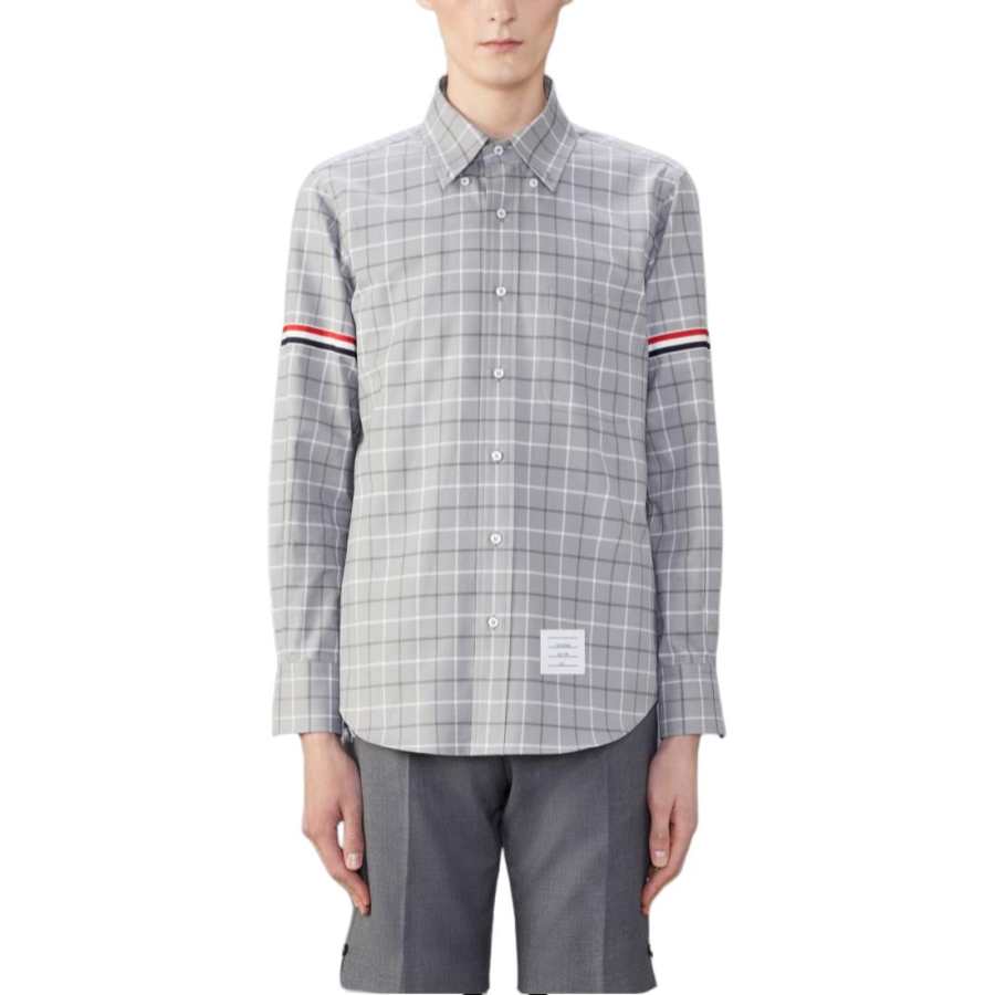 THOM BROWNE Thom Browne tattersall-checked cotton shirt