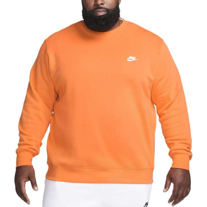 Nike Nike Sportswear Club Fleece Sweatshirt Unisex Bright Orange/White