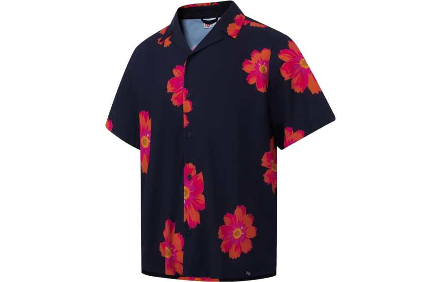 Li-Ning Li Ning Shirt Unisex Black Pink Floral All Over Print Combination