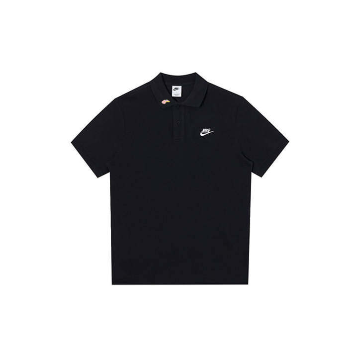 Nike Nike Polo Shirts Unisex Black Polo Collar Moderate Straight Fit