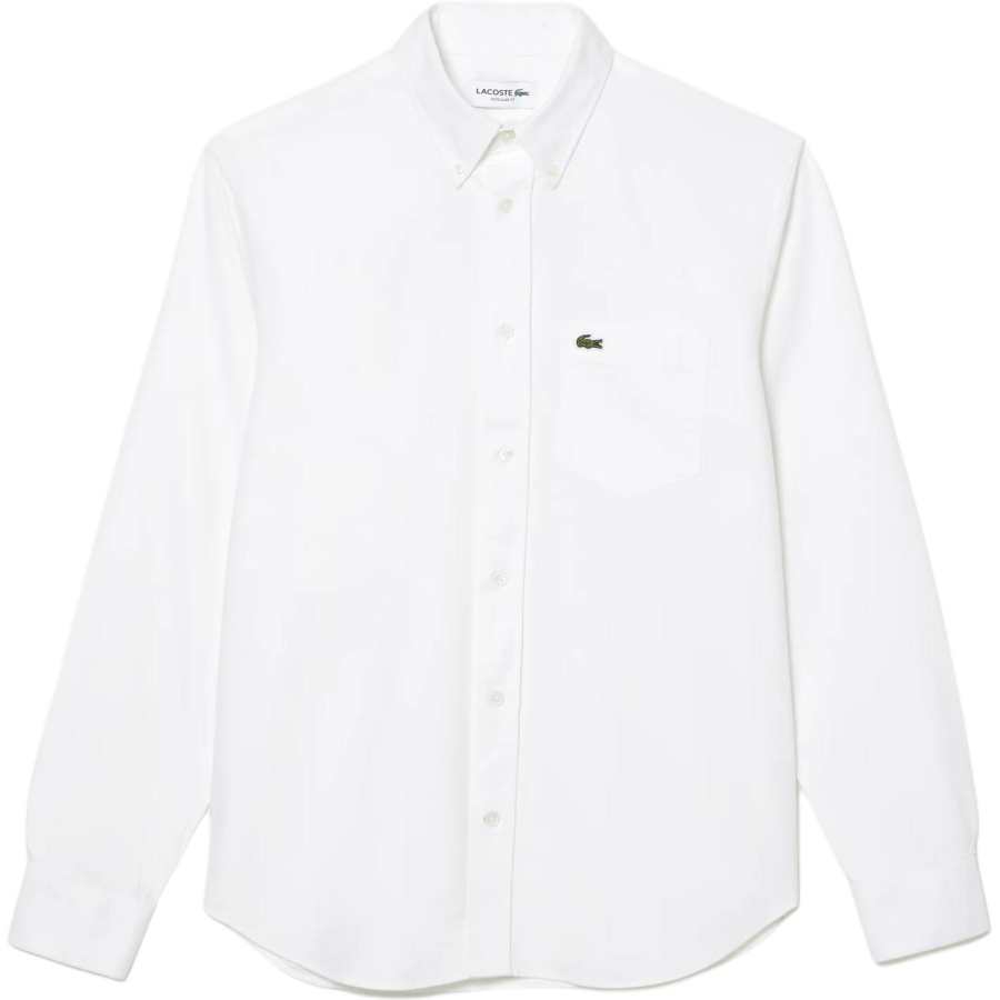 LACOSTE Lacoste logo-embroidered button-down shirt