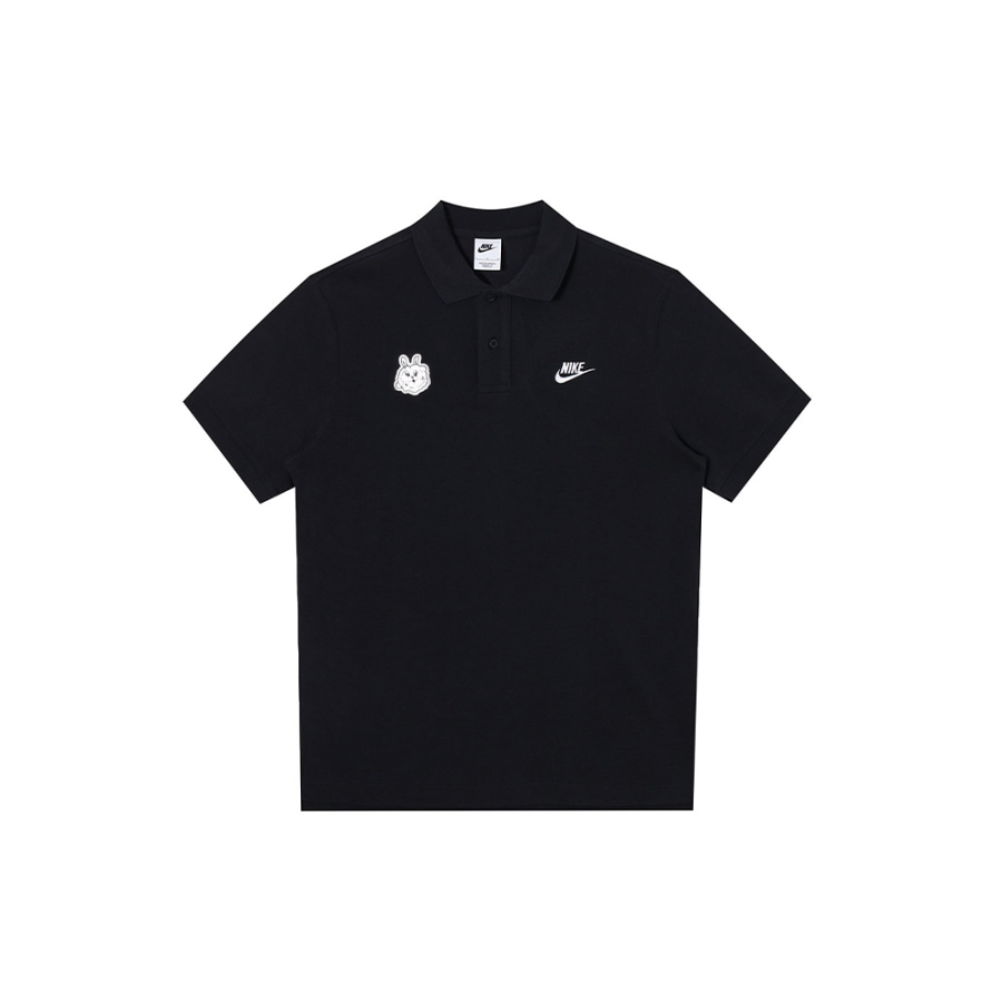 Nike Nike Polo Shirts Men's Black Polo Collar Moderate Straight Fit