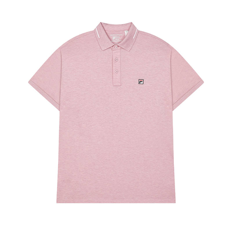 FILA Polo Shirt Men's Purple Pink Floral Gray