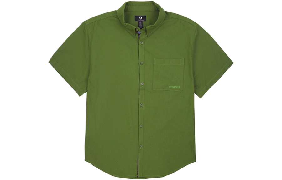Converse Shirts Men's Oil Green Polo Collar Moderate Other