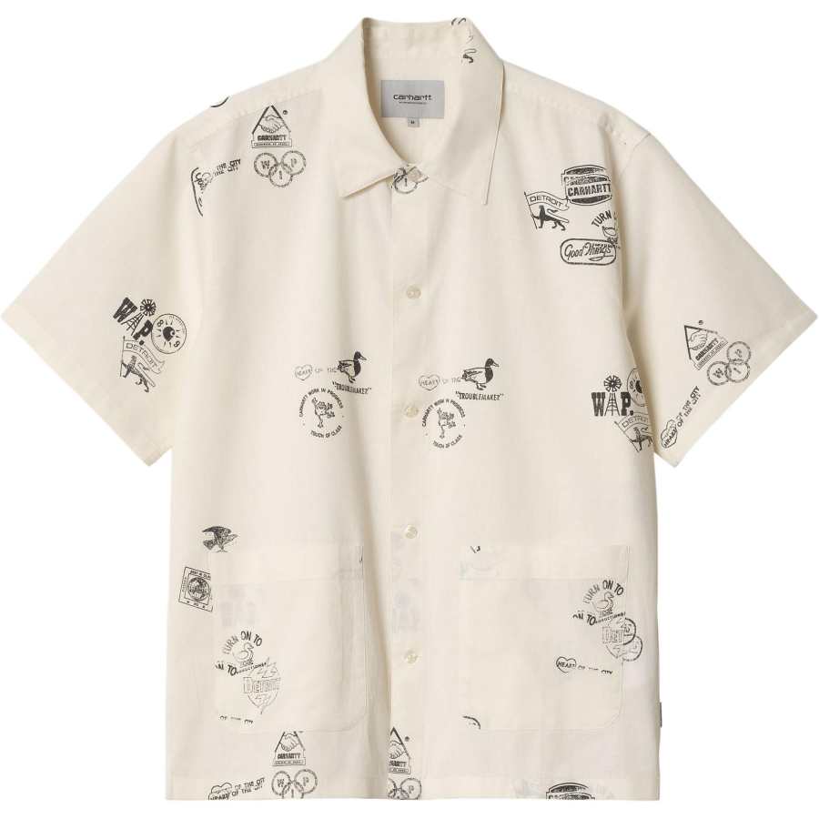 Carhartt WIP Stamp Shirt Men's Wax White