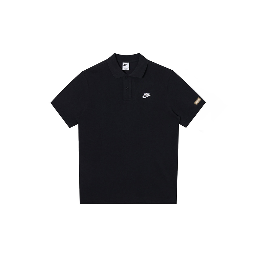 Nike Nike Polo Shirts Unisex Black Polo Collar Moderate Straight Fit