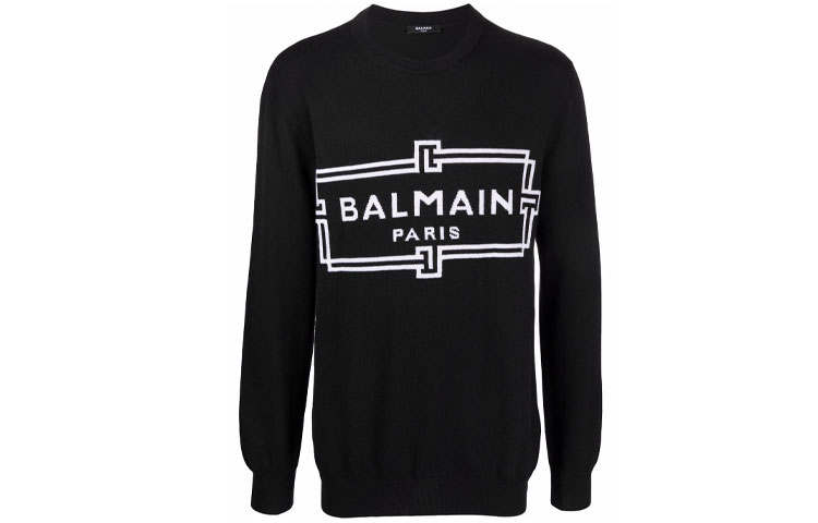 BALMAIN 【Previous Season】intarsia logo merino jumper