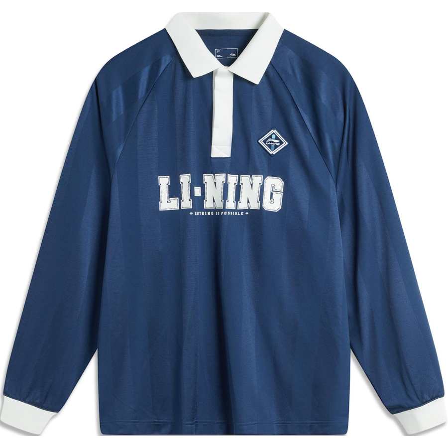 Li-Ning Li Ning Sports Life Collection Polo Shirt Men's Dark Simple Blue