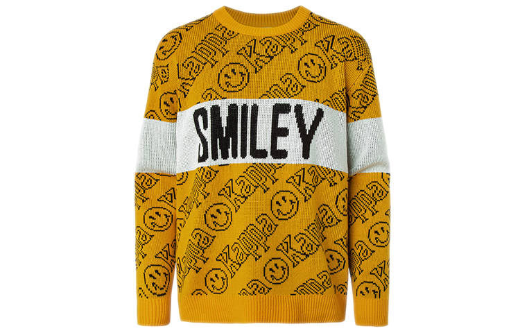 Kappa x THE ORIGINAL SMILEY BRAND Loose Fit Sweater Unisex Couple's