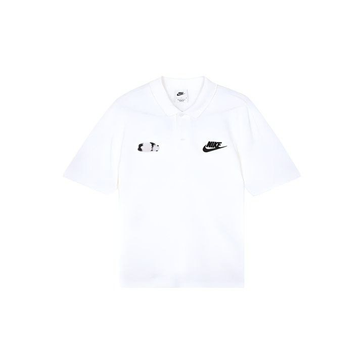 Nike Nike Polo Shirts Men's White Polo Collar Moderate Straight Fit