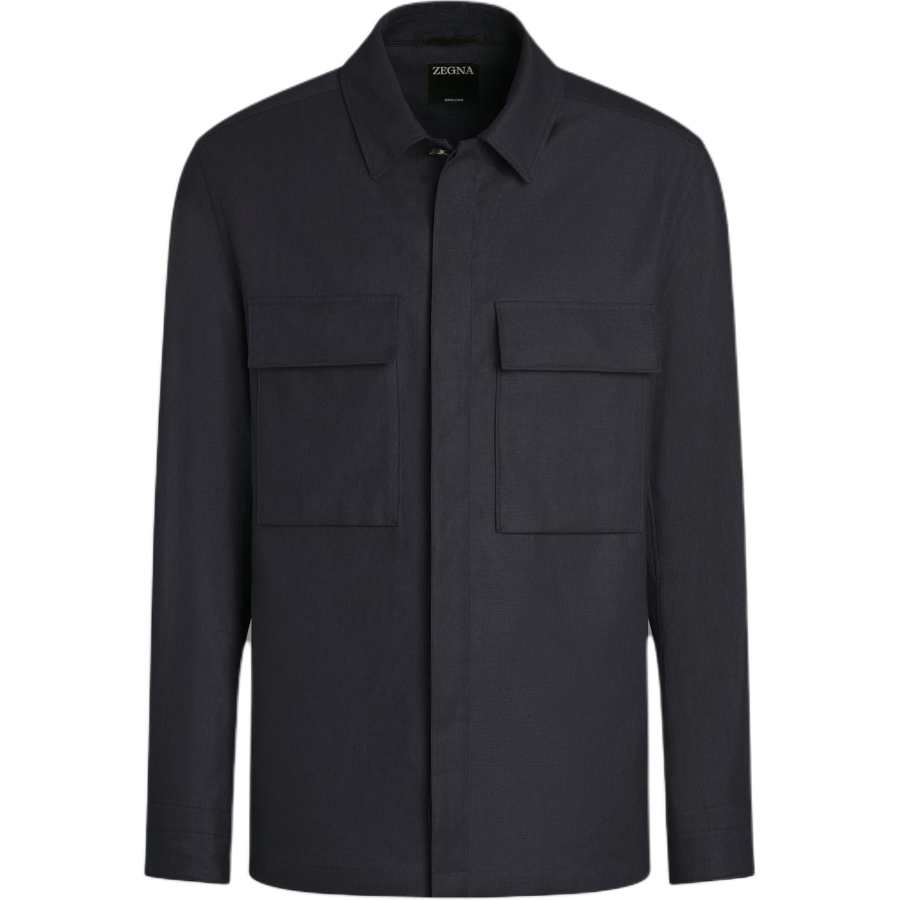Ermenegildo Zegna SS25 Shirt Men's Marine Blue