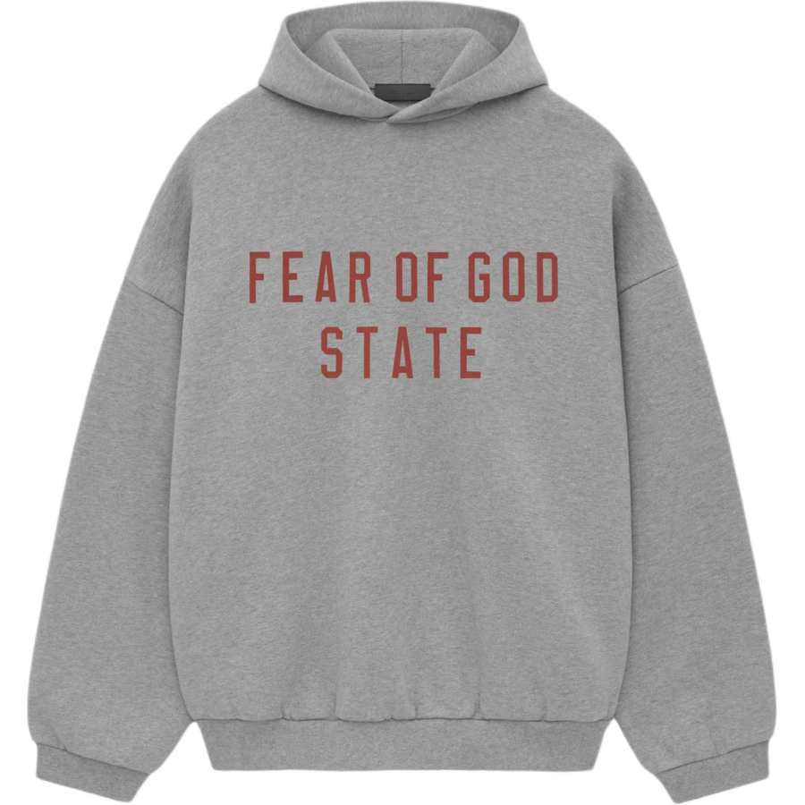 Fear Of God Essentials Letter Print Long Sleeved Fleece Lined Hooded American Sweatshirt Men's