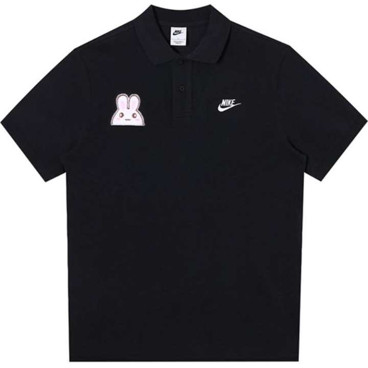 Nike Nike Polo Shirts Men's Black Polo Collar Moderate Straight Fit