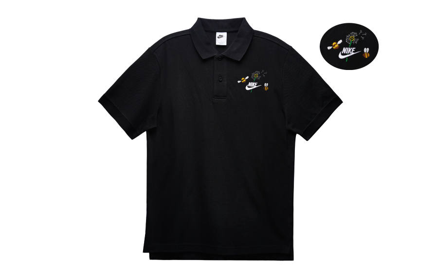 Nike Nike Polo Shirts Men's Black Polo Collar Moderate Straight Fit