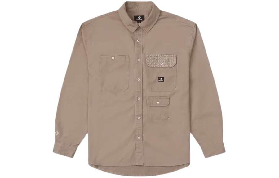 Converse Converse CNY Shirts Men's Khaki Lapel Moderate Other