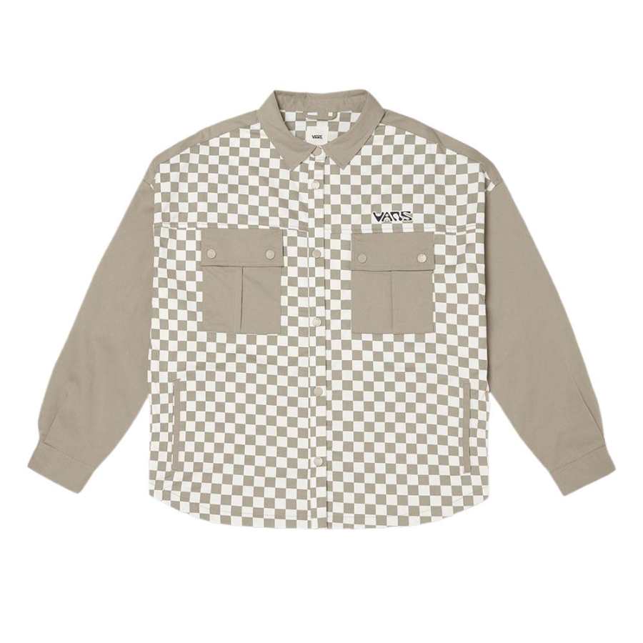 Vans Vans Shirts Unisex Khaki Lapel Moderate