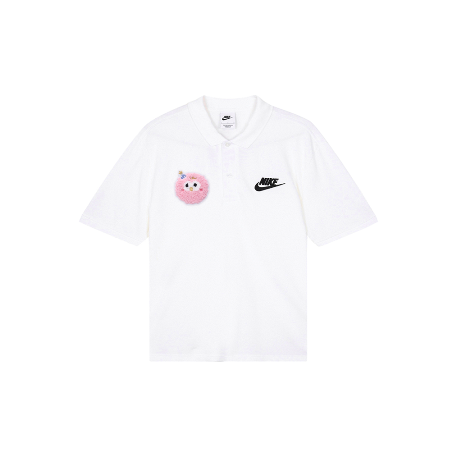Nike Nike Polo Shirts Men's White Polo Collar Moderate Straight Fit