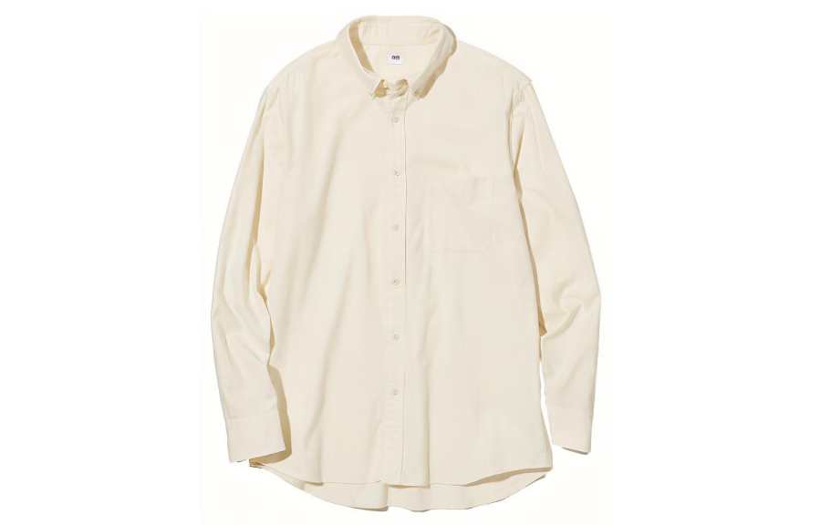 UNIQLO Shirts Unisex Ivory Pointed Collar Moderate Other