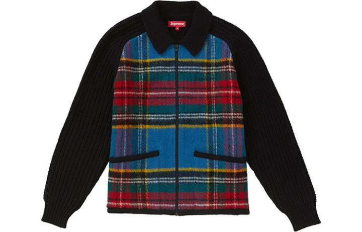 Supreme Supreme Plaid Front Zip Sweater