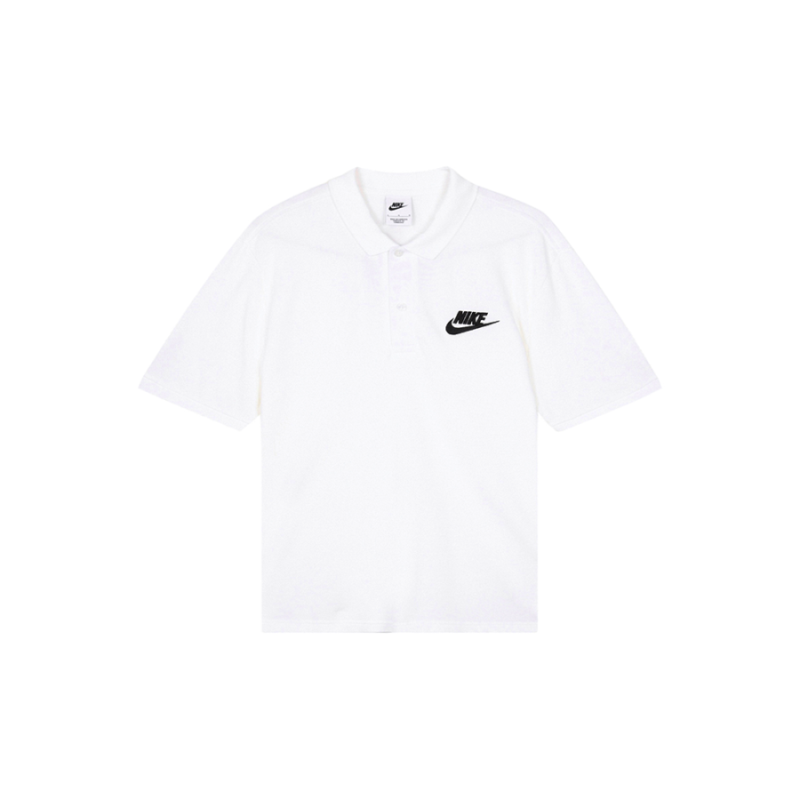 Nike Nike Polo Shirts Men's White Polo Collar Moderate Straight Fit