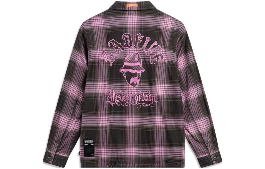 Li-Ning Li Ning Badfive Shirt Men's Obsidian Gray Dream Pink Street Gray